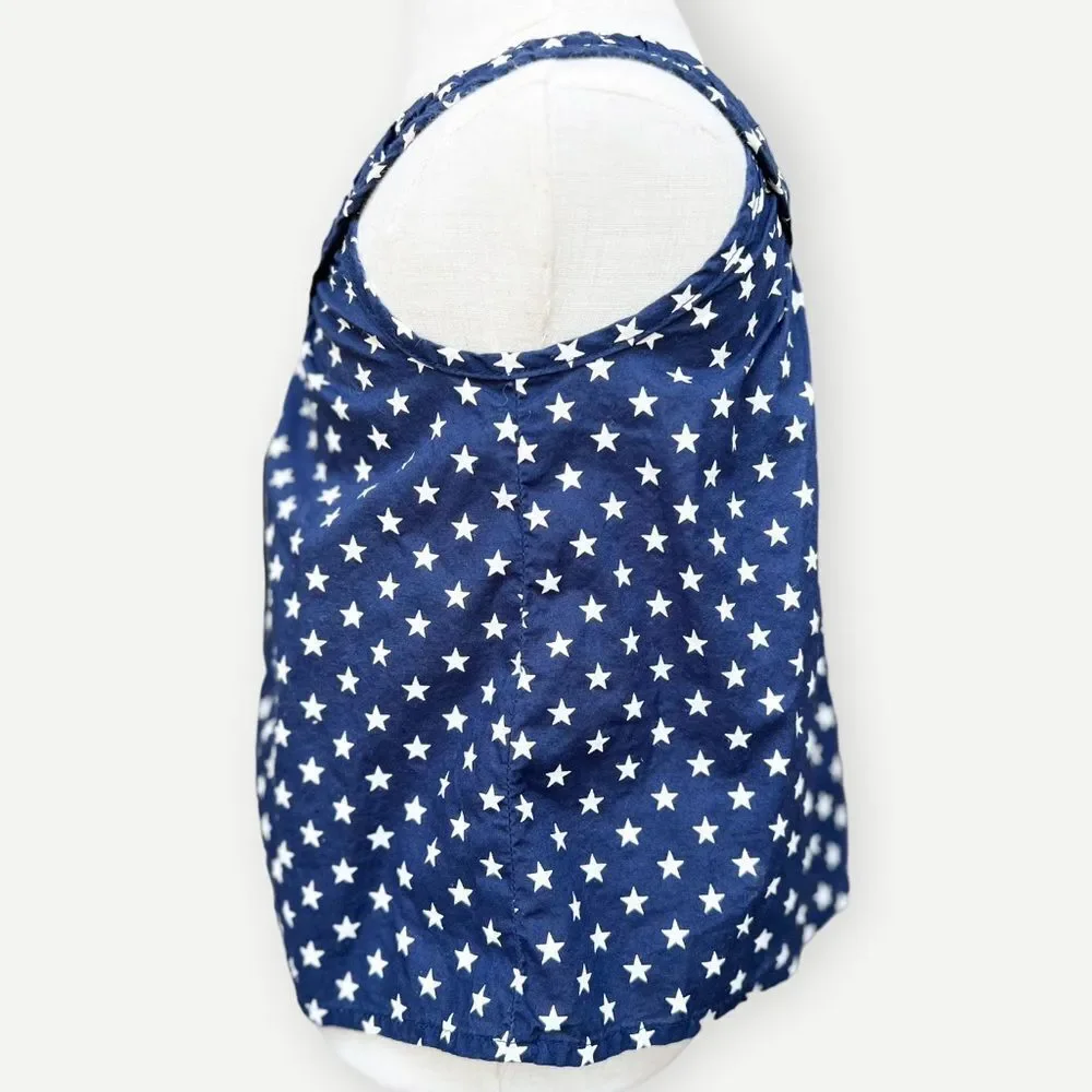 Old Navy Baby Girl’s Sleeveless Ruffle Neck Star Print Tank Top. 12-18 Months.